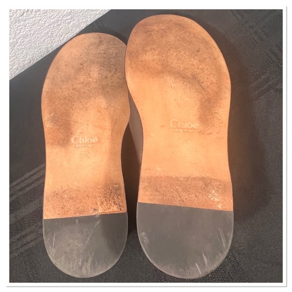 Chloé Rubie Leather Mary Janes Sz 37 1/2 US 7 1/2 Black - Picture 9 of 13